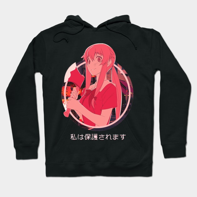 Yuno (Mirai Nikki) Hoodie by hidexmian